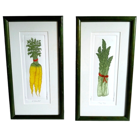 VTG Martha Hinson Serious Vegetables 3 Karats & Tip Top Rare (AP) Print … - Picture 1 of 10